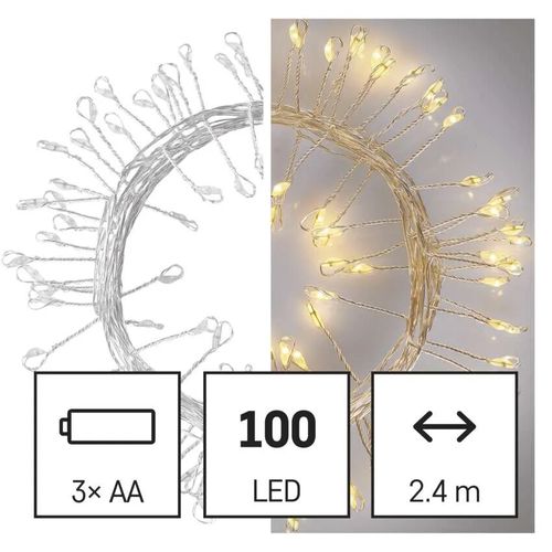 100LED NANO CLUSTER BO 2.9m AA timer D3FW01 8592920095164