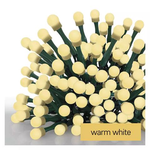 LED virtene MAZĀS Bumbiņas, 230Vac, 20m, 200x LED, silti baltas, ar taimeri, EMOS D5AW03 8592920096017