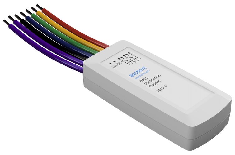 Dali spiedpogu savienotājs, 4 ieejas, Bacmove DALION-PBCD-4