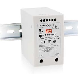 60W Ultra Wide Input DIN sliedes tipa DC-DC pārveidotājs 150-1500V: 48V 1,25A, vidējais labi DDRH-60-48