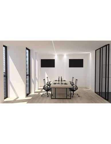 Anodēts aluminija profils LED lentei, ar baltu vāciņu, iegremdējams, DEOLINE P, 3m DEOLINE-P-OP-3M-S 5900652149964