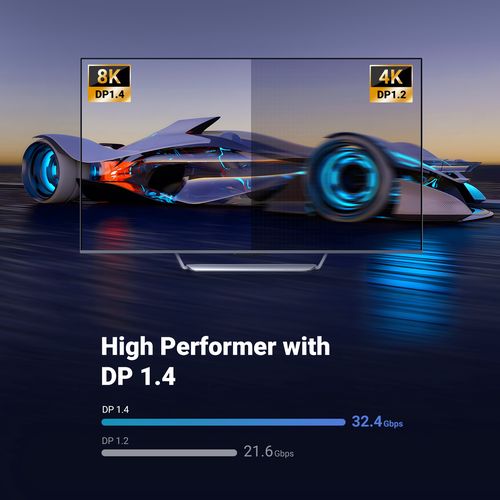 Kabeļi DisplayPort DP - DP 1.4 8K@60Hz 2m DP114 UGREEN UGREEN/80392 6957303883929