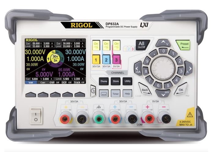 Barošanas bloks DP832A ar trīs izejām 195 W, RIGOL DP832A