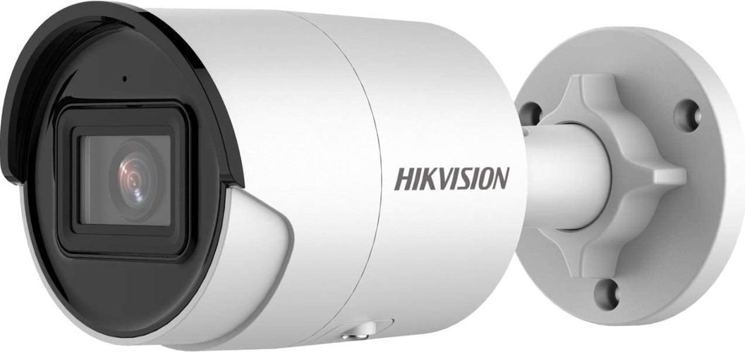 IP kamera BULLET, AcuSense, 4MP, F2.8mm(103°), PoE, IR līdz 40m, integrēts mikrofons, micro SD līdz 256GB, IP67, balta, Hikvision DS-2CD2046G2-IUF2.8