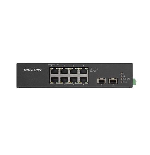 Hikvision 10 Port 8 PoE Port Industrial Switch DS-3T0510HP-E/HS SWITCHDS3T0510HPEHS