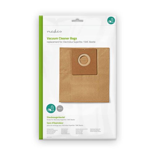 Vacuum Cleaner Bag | 10 pcs | Paper | Most sold for: Electrolux | Brown DUBG114ELE10 5412810285129