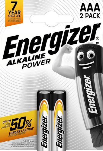 Sārmu baterija LR03 (AAA, E92) 1,5 V Alkaline Power Energizer 2 gab. blisteris LR03/ENE/AP-BL2 7638900297317