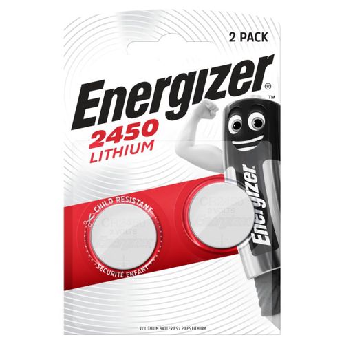 Litija baterija CR2450 3V 620mAh Energizer 2gab blisterīši CR2450/ENE-BL2 7638900381795