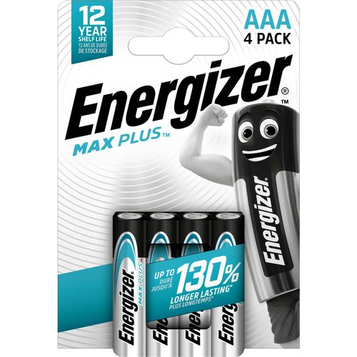 Алкалиновая батарейка LR03 (AAA) EP92 1.5V 1200mAh MAX plus Energizer 4шт блистер LR3/ENE/MAX-BL4 7638900423051; 7638900437461
