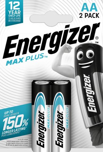 Sārmu baterija LR6 (AA) EP91 1,5V 3000mAh MAX plus Energizer 2 gab. blisteris LR6/ENE/MAX-BL2 7638900437294
