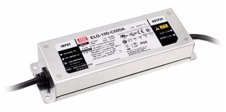 Impulsu barošanas bloks LED 350mA 143-286V, PFC, IP67, MEAN WELL ELG-100-C350-3Y