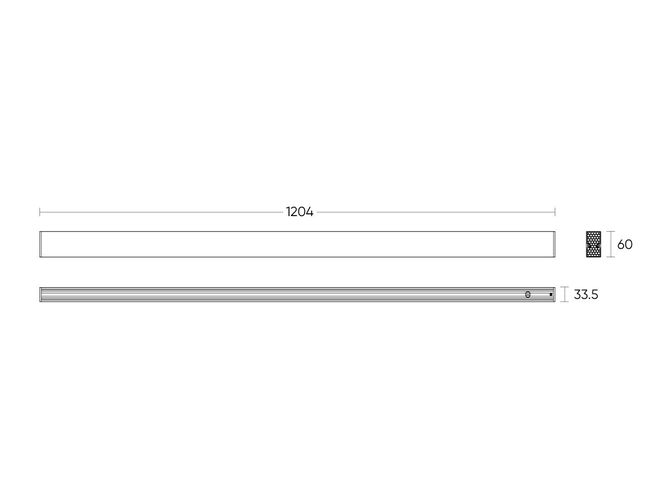 Līnijinis apgaismojums EXECULINE 30W 4000K 3750lm, 120cm, 96°, juodas PRIME 207813 5905378207813
