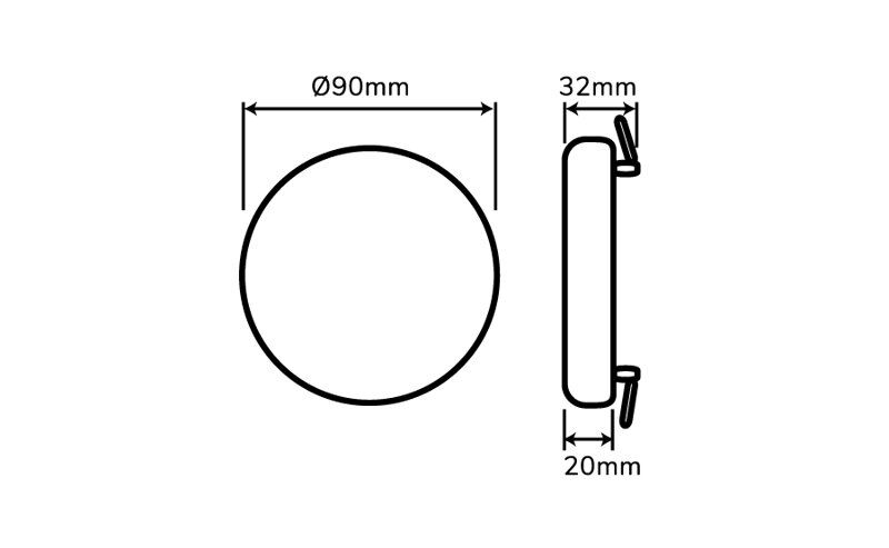 LED panelis bez rāmja, 230Vac 8W, 800lm, neitrāli balts, apaļš, LEDOM 470621 5907777470621