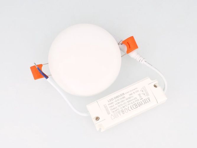 LED panelis bez rāmja, 230Vac 8W, 800lm, neitrāli balts, apaļš, LEDOM 470621 5907777470621