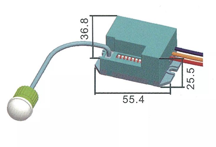 Kustības sensors, PIR, 220VAC IP20 800W, Balts G1110 8592920025109