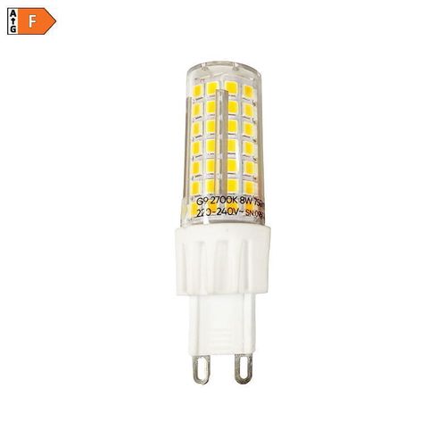LED spuldze G9 230V 8W SMD2835 750lm silti balta G9-8W-WW 5901583247903