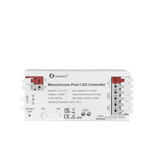 LED controller for monochrome digital strips, 5-24Vdc, 800pix GL-C-213 6978699220457