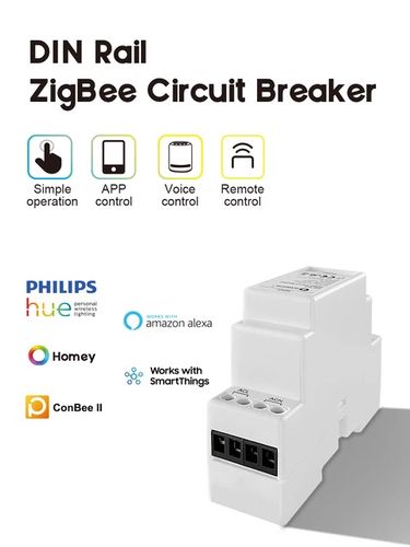 Izmani relė DIN bėgeliui, ZigBee, 230Vac, ar enerģijas matavimu GL-DR-001Z 6978699220112