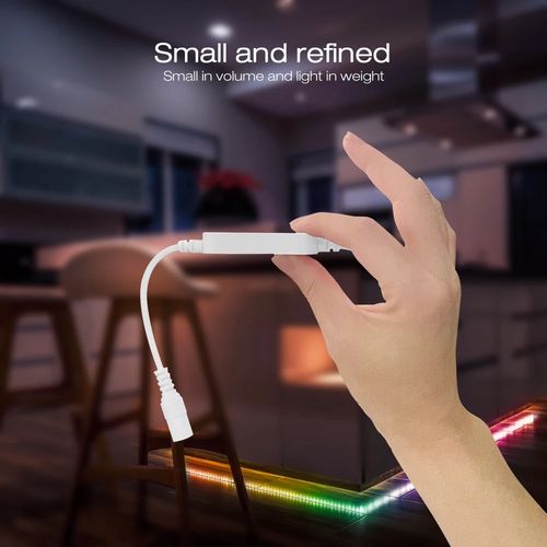 Skaitmeninių LED juostu valdiklis, 12-24Vdc, 3A, 800pix, ar mikrofonu, WLED ESP32 Wi-Fi GL-MC-002WL 6978699220020