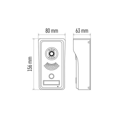Bezvadu durvju zvanu komplekts viedierīcei, 720P, PIR, LAN/Wi-Fi, H1139, EMOS H1139 8592920046869