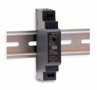 Impulsu barošanas avots 24V 0.63A montāža uz DIN sliedi MEAN WELL HDR-15-24