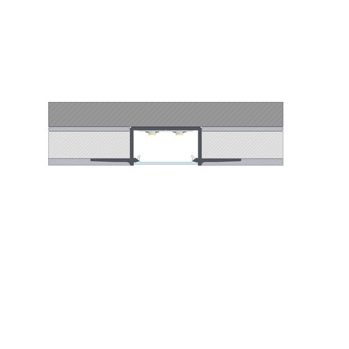 LED profils LED lentēm, anodēts alumīnijs, padziļināts, HIRO, 3 m PROF-HIRO-3Ms 5904405929841