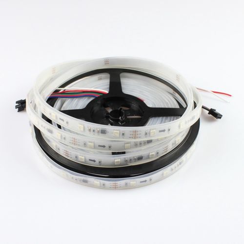 LED lente 12V 9W/m 30x5050+WS2811 RGB IC digitālā hermētiska HM-30-RGB-IC
