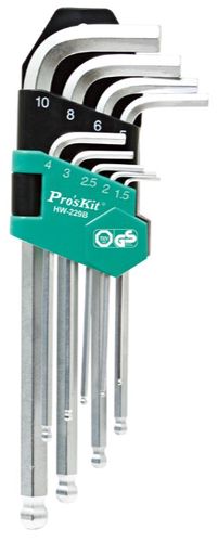 9 gab. lodīšu atslēga ar garo sviru, HW-229B Pro'sKit HW-229B 4710810407161