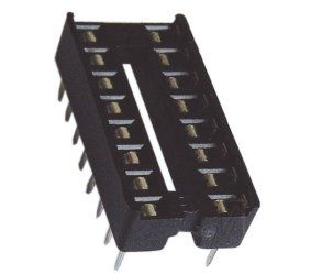 Ligzda mikroshēmai DIP16 RoHS IC/16-F