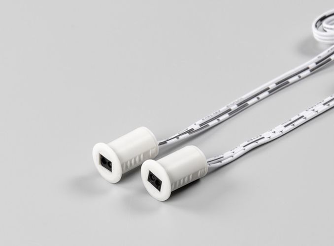 LED Slēdzis 12-24V 4A, ON-OFF, divi sensori, iegremdējams, plastmasas, balts, durvju/rokas kustību kontrolei IR010