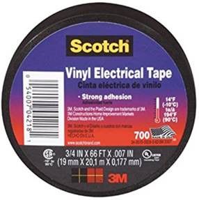 Izolācijas lente 3M Scotch 700, 0.177mm x 19mm x 20m, melna IZ/3M/700 051128611807
