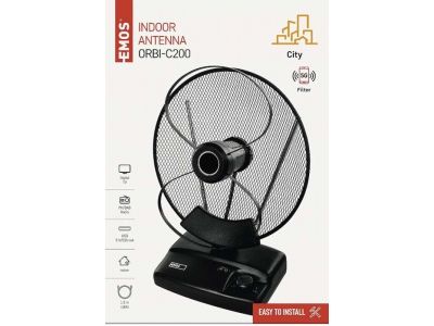 Antenna indoor FM/DAB./DVB-T2 with LTE/4G/5G fiilter J0705 EMOS J0705 8592920119716