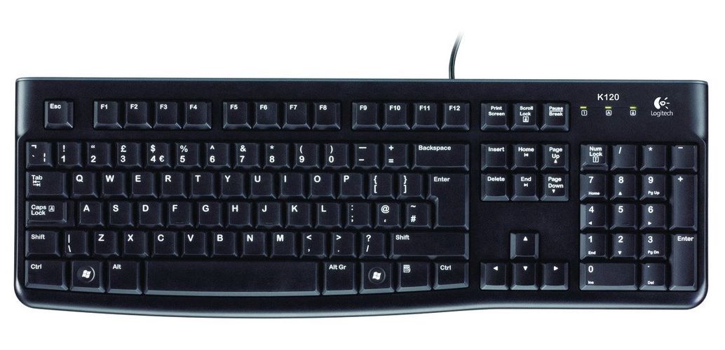 Datora klaviatūra melna, LT/EN USB Logitech K120LT 5099206021457