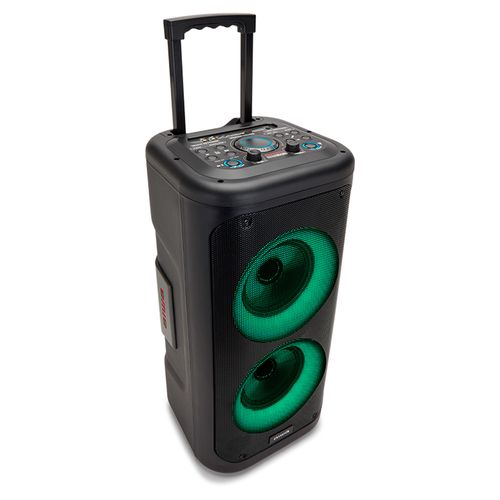 Ballīšu ratiņu skaļrunis 350 W (40 W RMS) ar Hyperbass, karaoke un disko zibspuldzi KBTUS-450 8435256898415