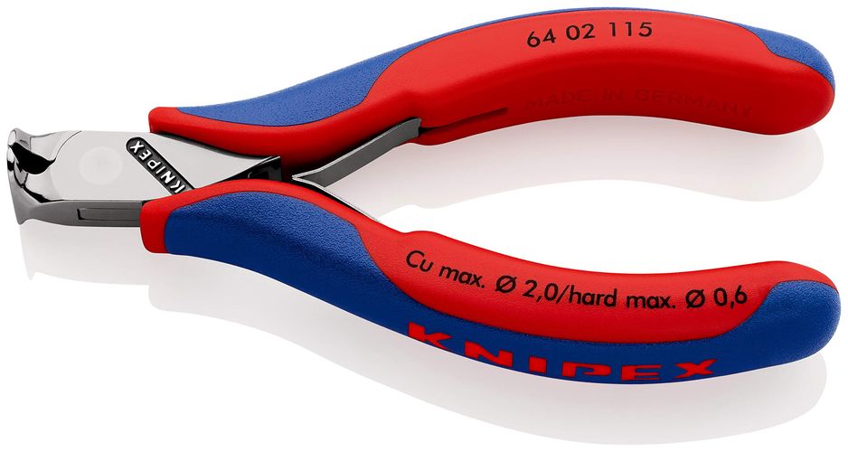 KNIPEX 64 02 115 Elektronikas gala griešanas knaibles ar daudzkomponentu rokturiem 115 mm KNIP/6402115