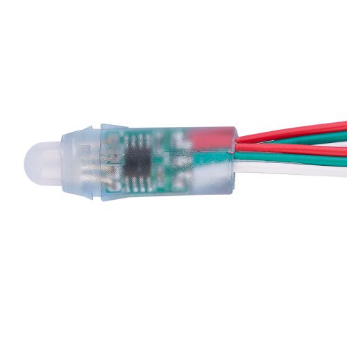 LED diode hermētiska 5Vdc 12mm, RGB digitāla WS2811S LED-PIX-12RGBH