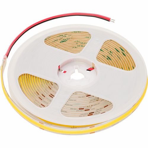 LED sloksne, 24Vdc, 14W/m, COB 528LED/m, 1350lm, silti balta 3000K, IP20, 180°. COB-WW528-14-24
