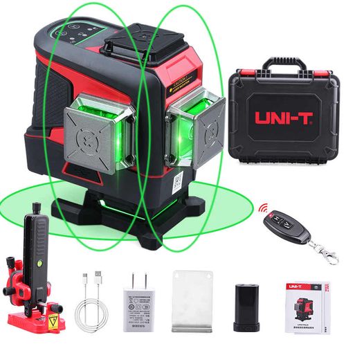 Lāzera līmeņrādis, 3D 12 līniju, zaļš stars, Uni-t LM575LD 6935750557518