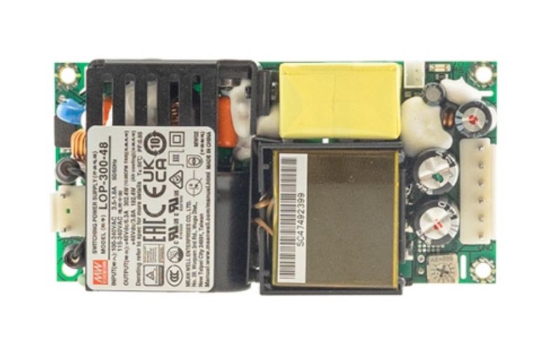 300W 4"×2" zema profila atvērtā rāmja barošanas avots 24V 18,8A LOP-300-24