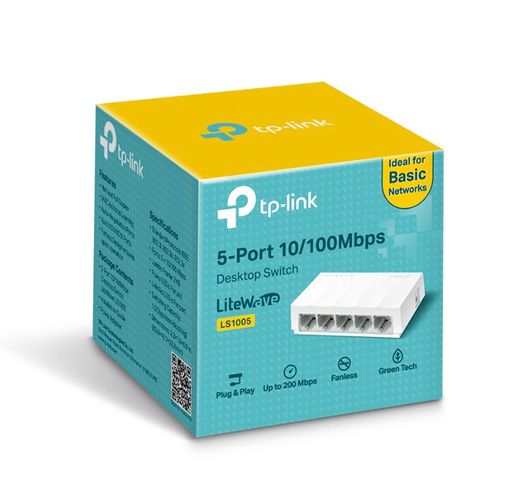 Desktop slēdzis 5xLAN 10/100Mbps LiteWave LS1005 6935364089061