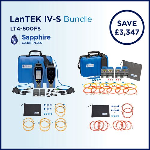Komplekts - LanTEK IV-S 500MHz + FiberTEK IV + piederumi + Sapphire 1 gadam , Trend Networks LT4-500FS 5056310401599