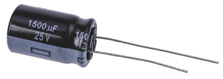 Zemas pretestības elektrolītiskais kondensators 1500uF 25V 105°C 12.5x20mm Panasonic RoHS M1500/25V