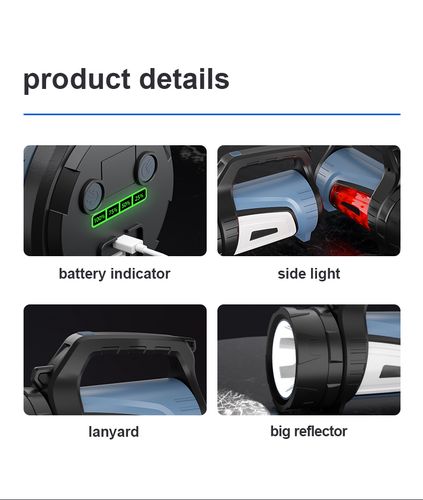 Lukturis ar rokturi M16, 5W 400lm, 3900mAh, līdz 340m, ar POWERBANK SUPERFIRE-M16 6956362931510