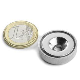 Magnēts ar montāžas caurumu Ø25.5.5mm NdFeB N38 MAG/POT/25 7640155431613
