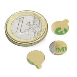 Magnēts Ø10x0.6mm, pielīmējams NdFeB N35 MAG/10x0.6/NEO/G