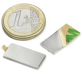 Magnēts 10x20x1mm pielīmējams NdFeB N35 MAG/10x20/NEO/G