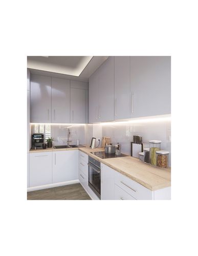 Alumīnija profils, melns, LED lentei ar baltu vāciņu, leņķisks 30/60° TRI-LINE MINI, 2m MN-3LM-ML-2M-B 5900652140206