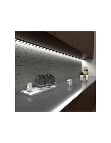 Alumīnija profils, melns, LED lentei ar baltu vāciņu, leņķisks 30/60° TRI-LINE MINI, 2m MN-3LM-ML-2M-B 5900652140206