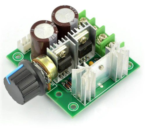 Motoa apgriezu regulator DC 12-40V/10A/400W - with a speed control knob MOD-06666
