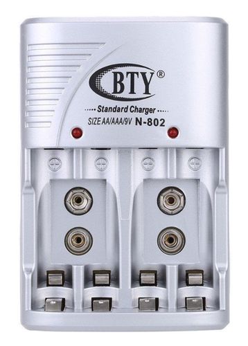 Standarta lādētājs 2-4AAA,AA, 2x 6F22(9V) NiMH,NiCD, ar LED indikacija, BTY N-802 5902270743043; 6929030804256